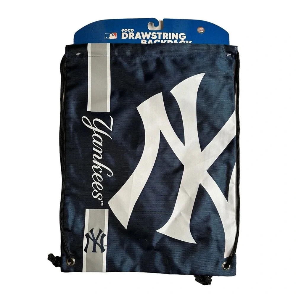 NEW MLB New York Yankees Drawstring Backpack Gym Bag Baseball